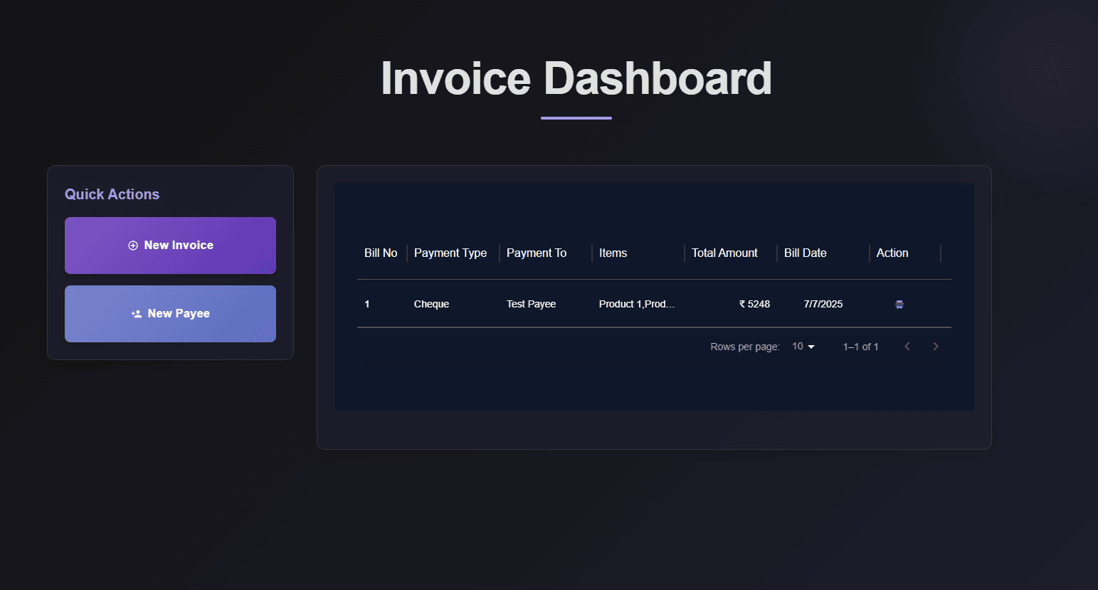 Invoice Application